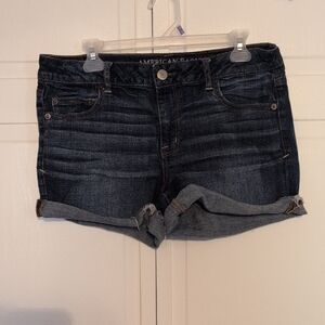 American Eagle Dark Blue Denim Shorts